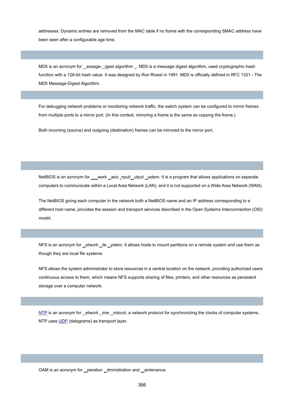 PLANET WGSD-8020 User Manual | Page 366 / 373