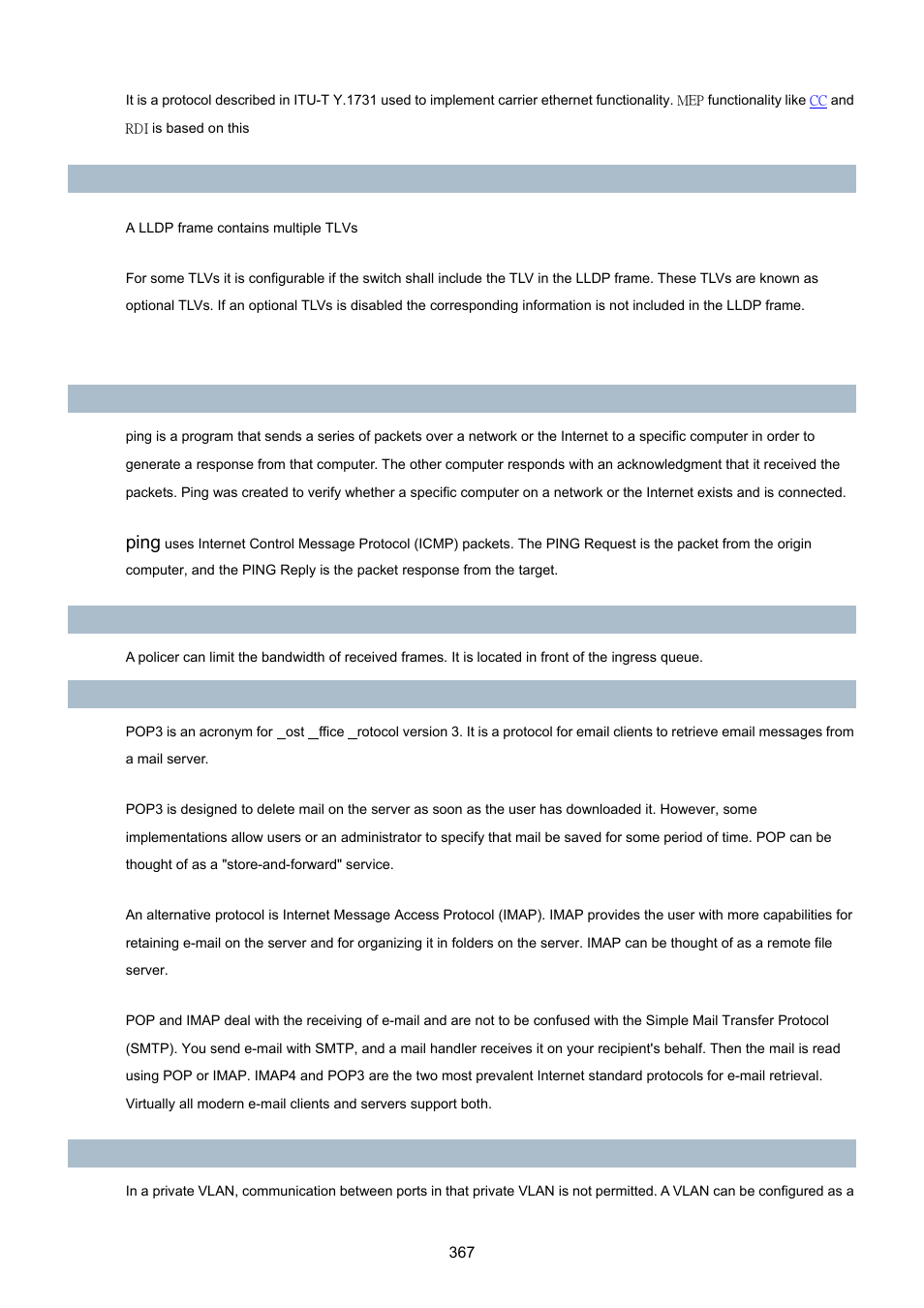 Ping | PLANET WGSD-8020 User Manual | Page 367 / 373