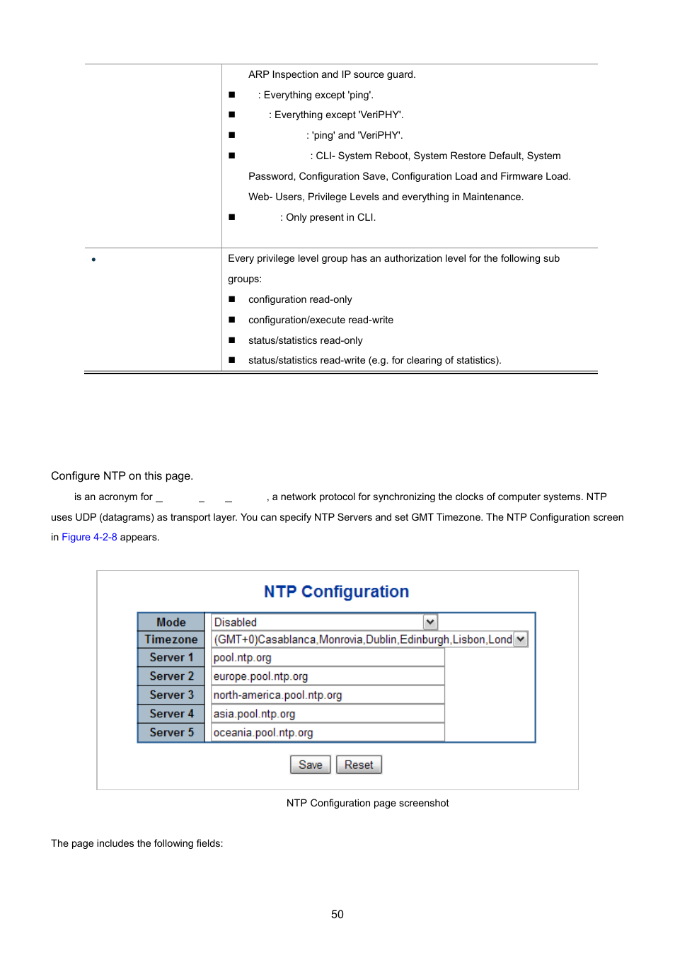 6 ntp configuration | PLANET WGSD-8020 User Manual | Page 50 / 373