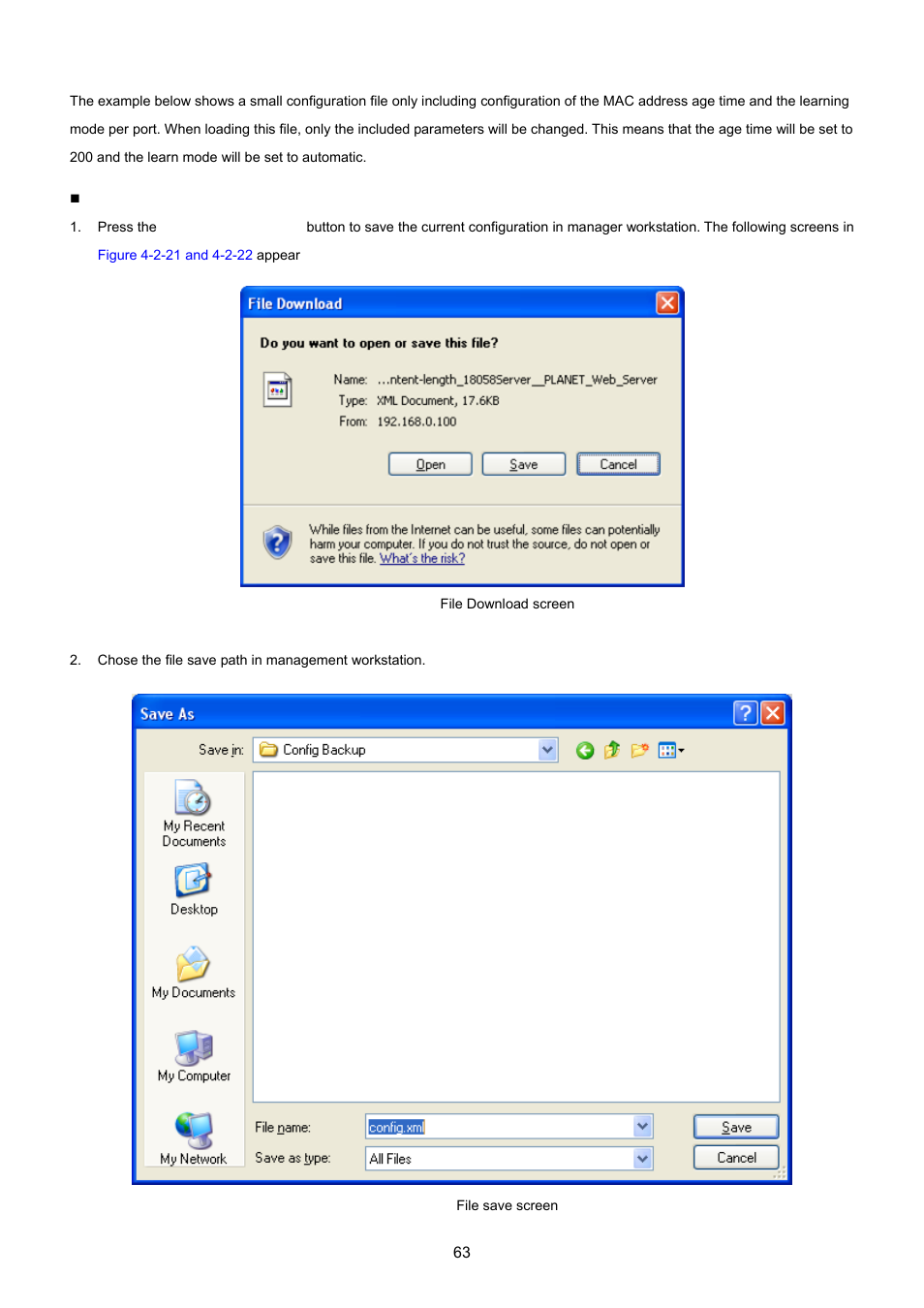 PLANET WGSD-8020 User Manual | Page 63 / 373