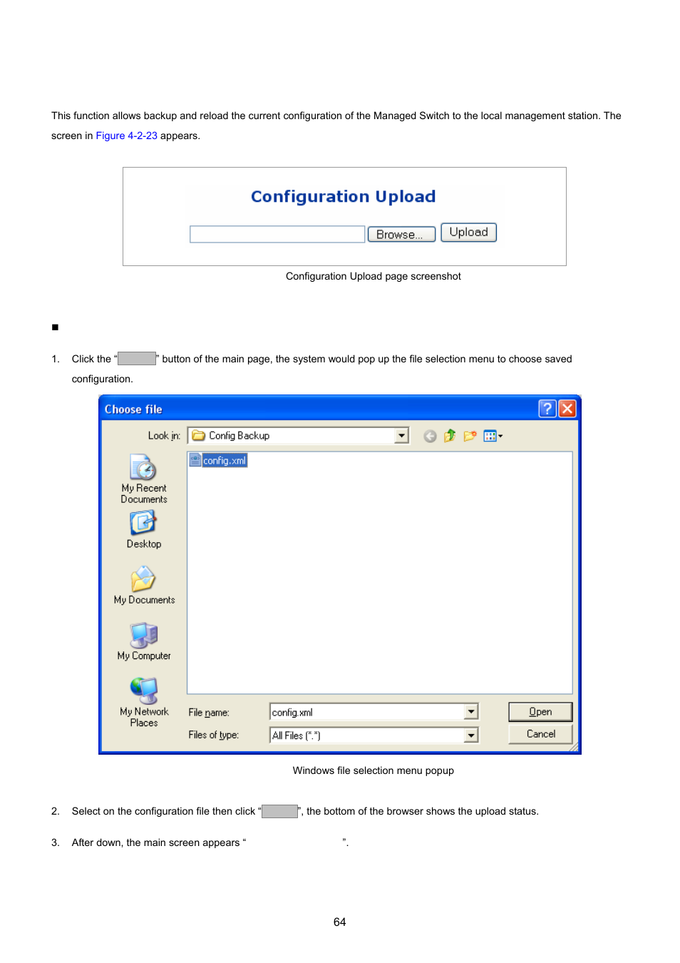 15 configuration upload | PLANET WGSD-8020 User Manual | Page 64 / 373