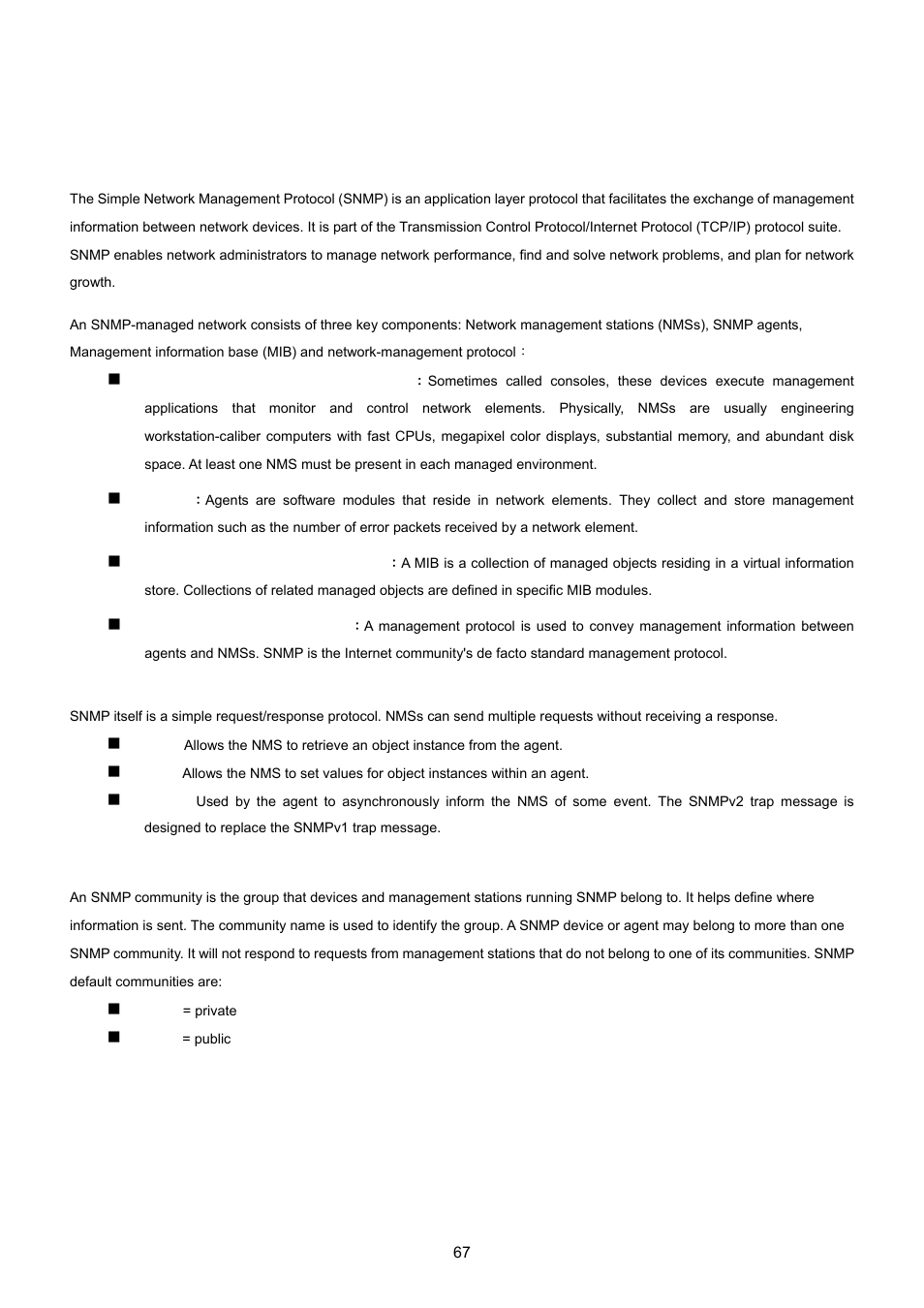 3 simple network management protocol, 1 snmp overview | PLANET WGSD-8020 User Manual | Page 67 / 373