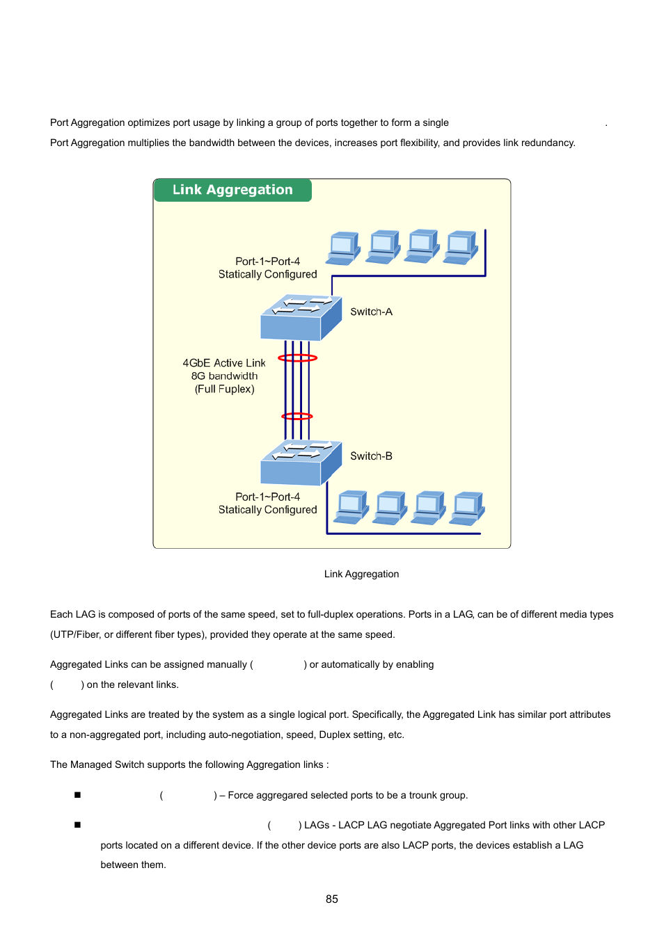 5 link aggregation | PLANET WGSD-8020 User Manual | Page 85 / 373