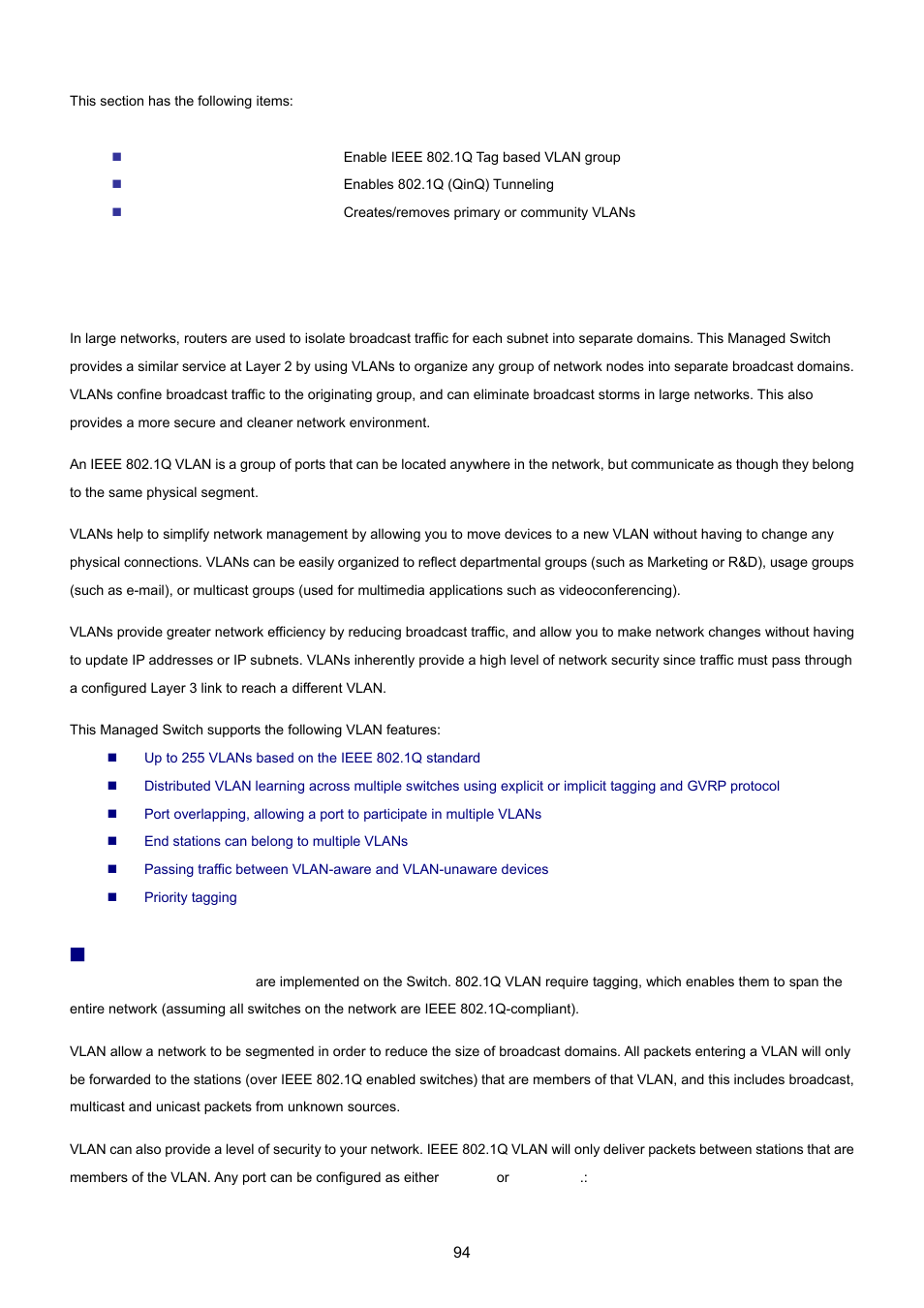 2 ieee 802.1q vlan | PLANET WGSD-8020 User Manual | Page 94 / 373