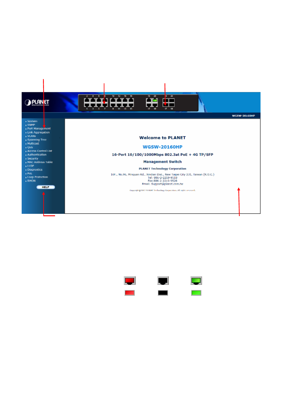 1 main web page | PLANET WGSW-20160HP User Manual | Page 55 / 563
