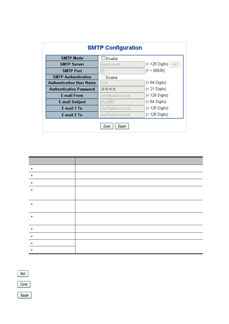 14 smtp configuration | PLANET WGSW-20160HP User Manual | Page 76 / 563