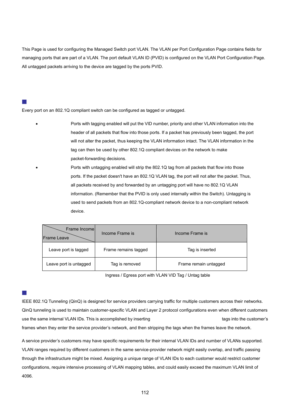 4 vlan port configuration | PLANET WGSW-20160HP User Manual | Page 112 / 555