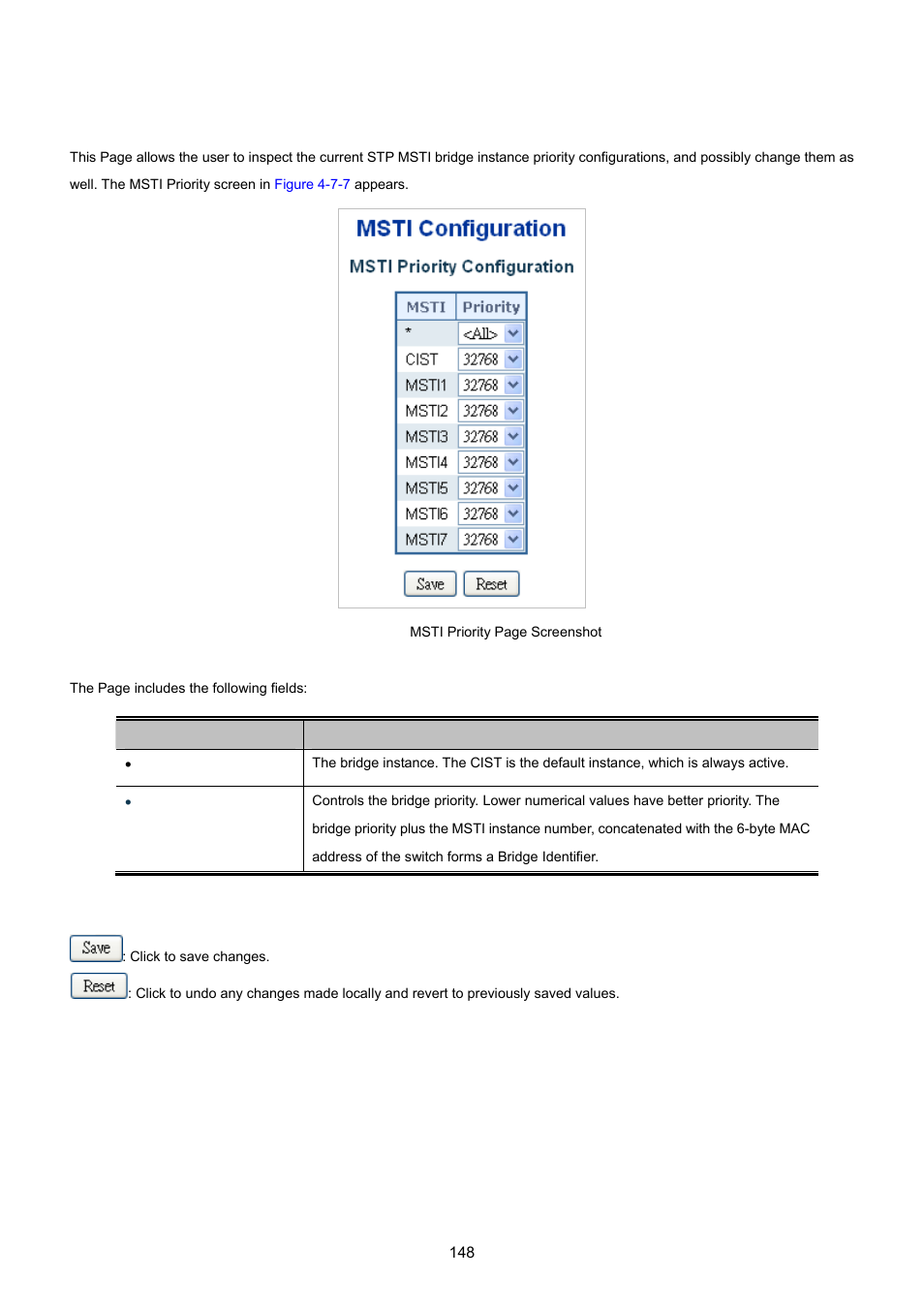 5 msti priorities | PLANET WGSW-20160HP User Manual | Page 148 / 555