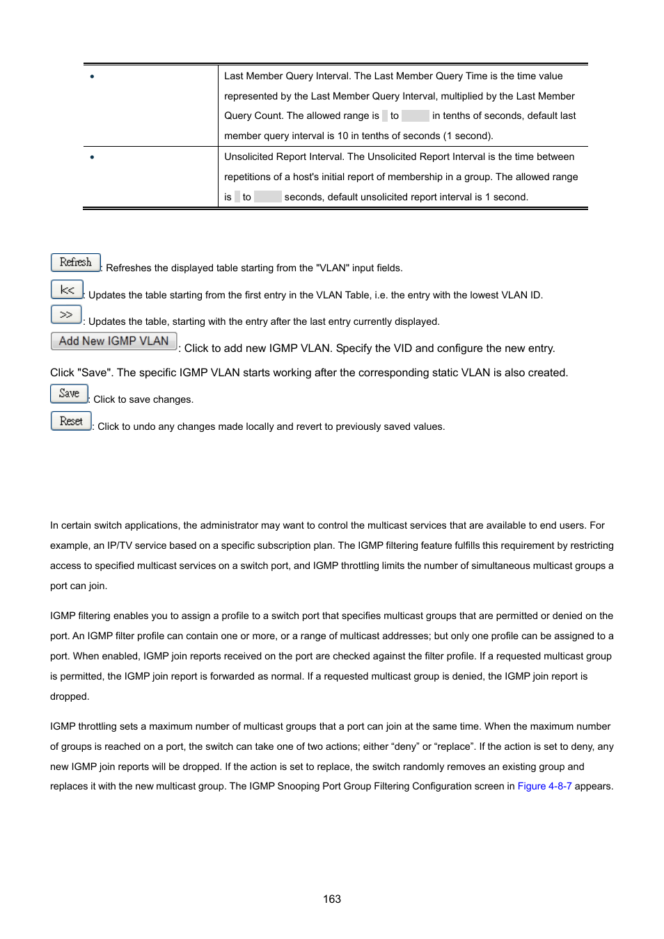 4 igmp snooping port group filtering | PLANET WGSW-20160HP User Manual | Page 163 / 555