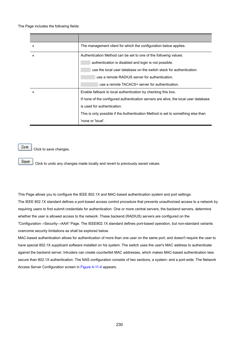 3 network access server configuration | PLANET WGSW-20160HP User Manual | Page 230 / 555