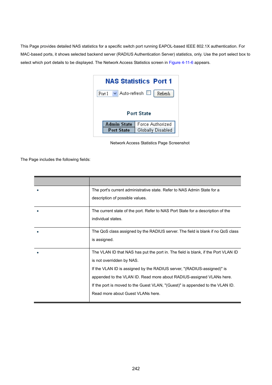 5 network access statistics | PLANET WGSW-20160HP User Manual | Page 242 / 555