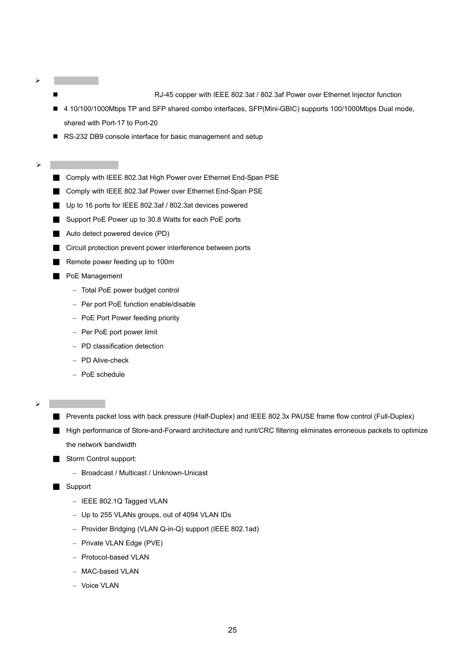 4 product features | PLANET WGSW-20160HP User Manual | Page 25 / 555