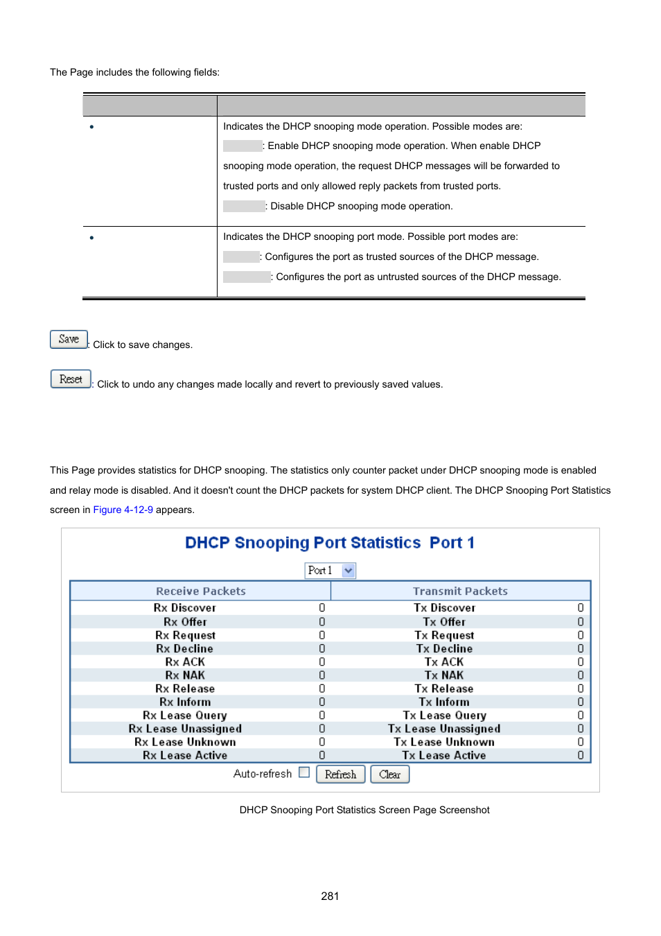 9 dhcp snooping statistics | PLANET WGSW-20160HP User Manual | Page 281 / 555