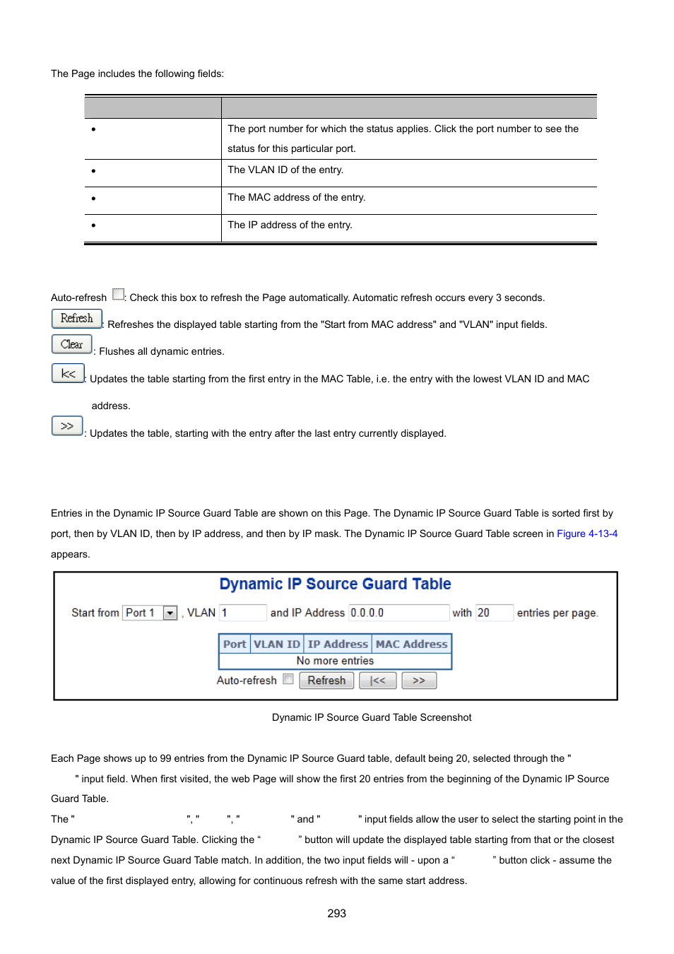 4 dynamic ip source guard table | PLANET WGSW-20160HP User Manual | Page 293 / 555