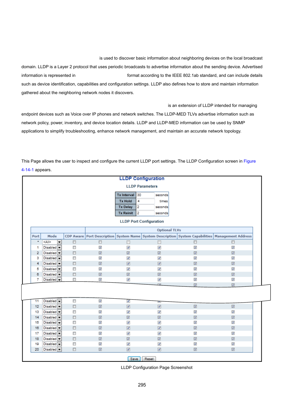 14 lldp, 1 link layer discovery protocol, 2 lldp configuration | PLANET WGSW-20160HP User Manual | Page 295 / 555