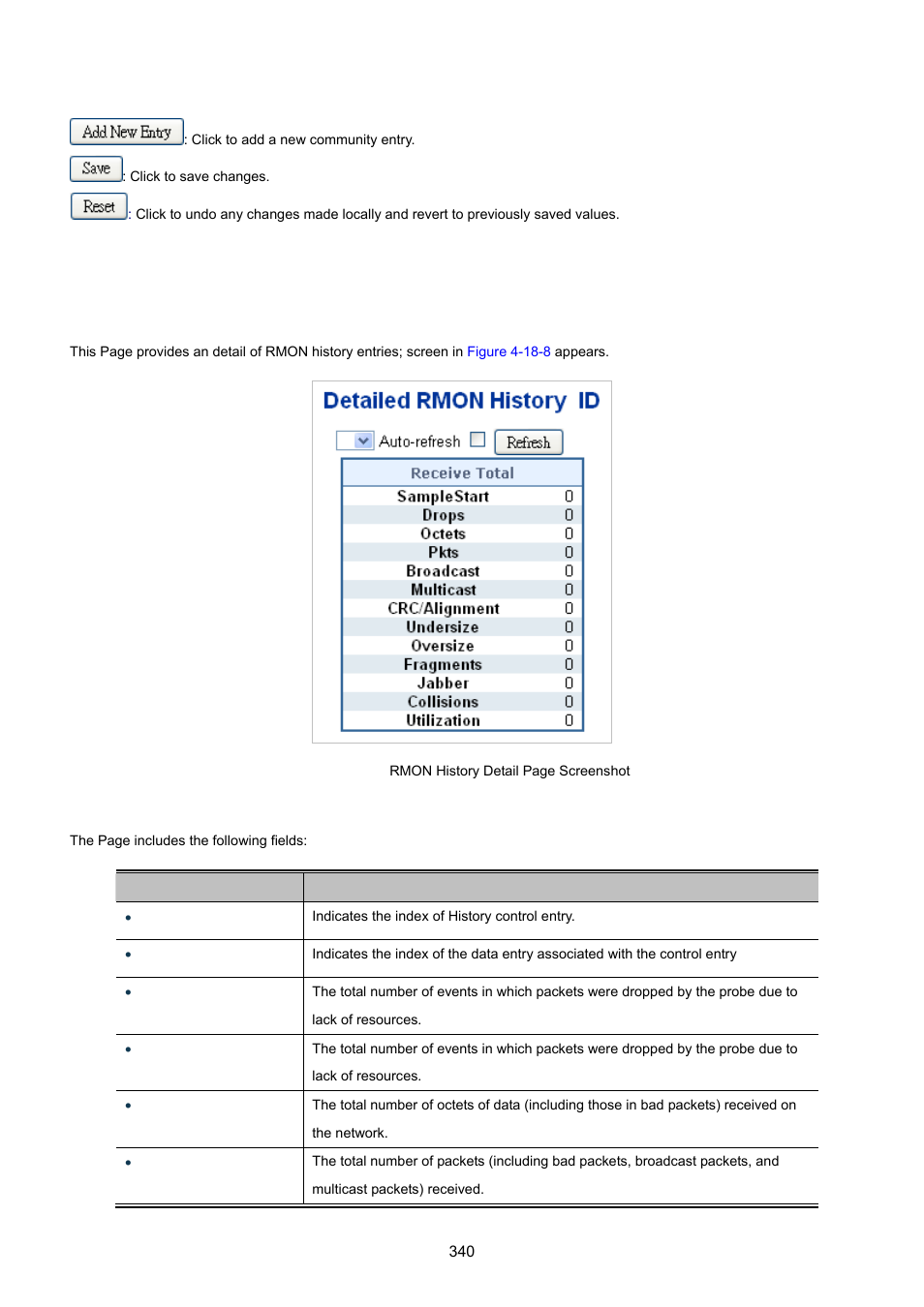 8 rmon history detail | PLANET WGSW-20160HP User Manual | Page 340 / 555