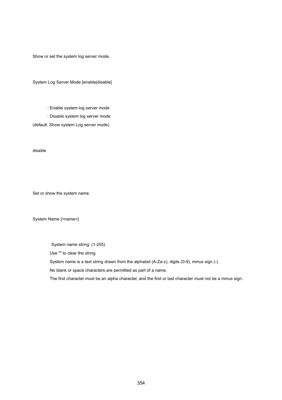 System log server mode, System name | PLANET WGSW-20160HP User Manual | Page 354 / 555