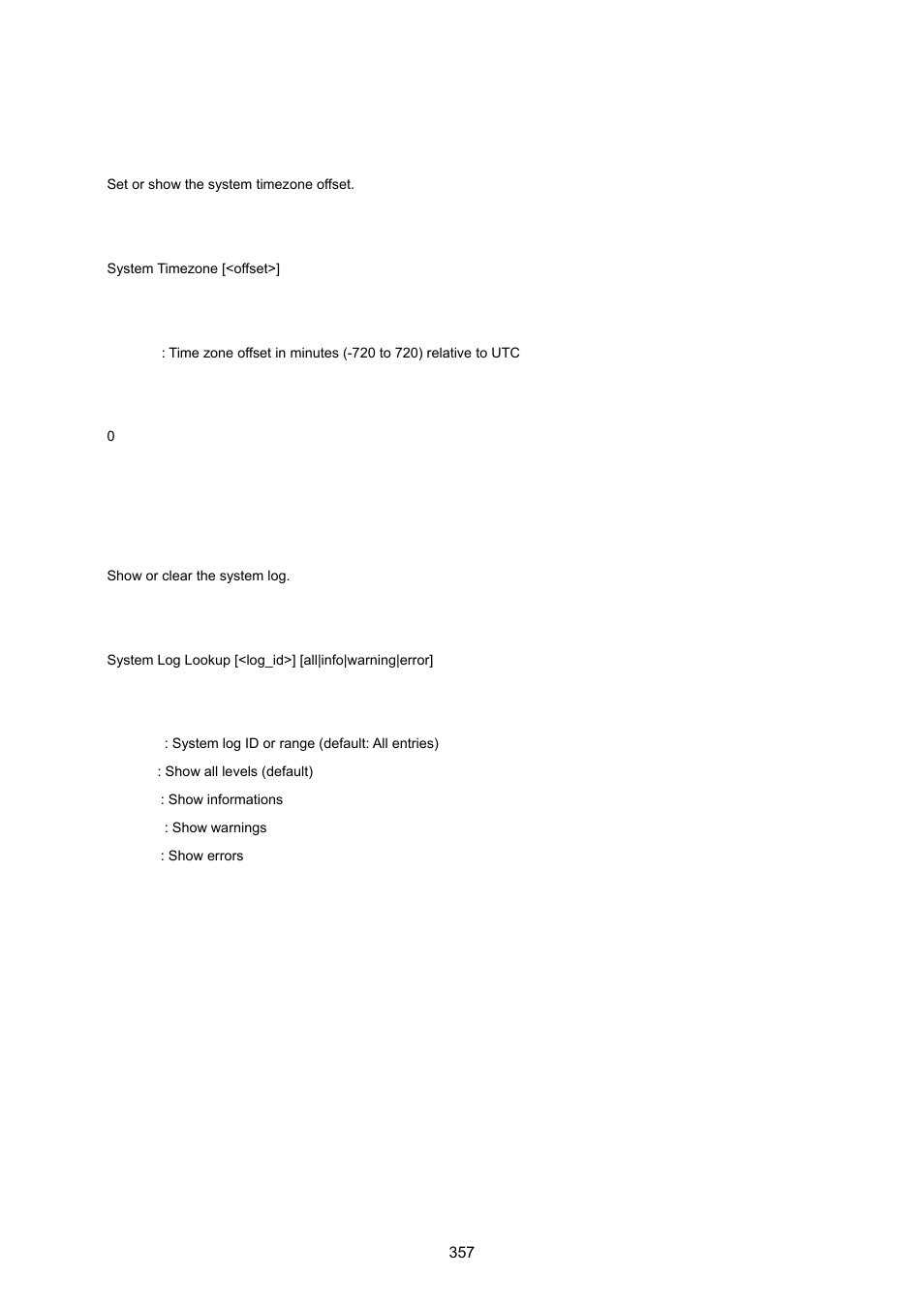 System timezone, System log lookup | PLANET WGSW-20160HP User Manual | Page 357 / 555