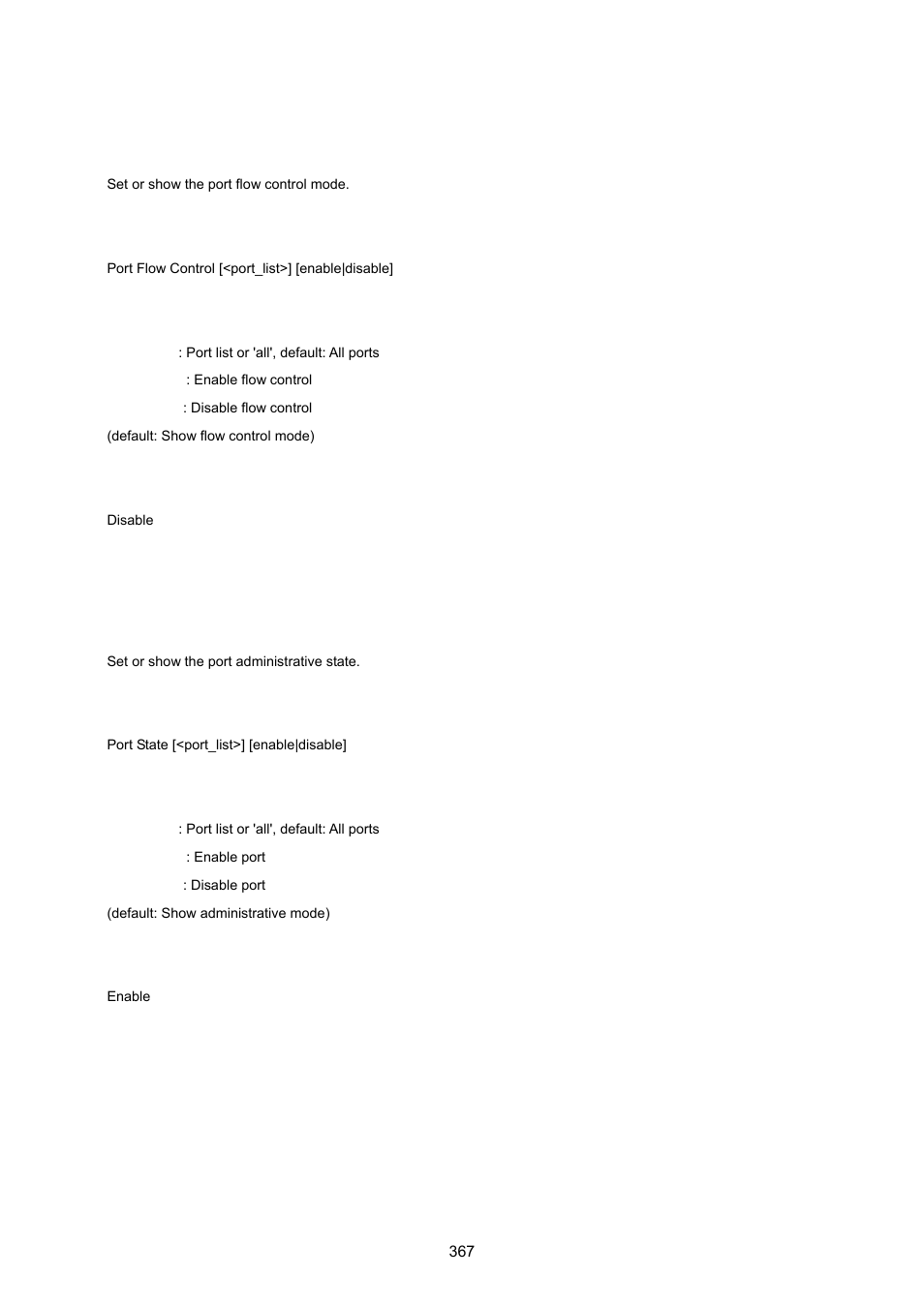 Port flow control, Port state | PLANET WGSW-20160HP User Manual | Page 367 / 555