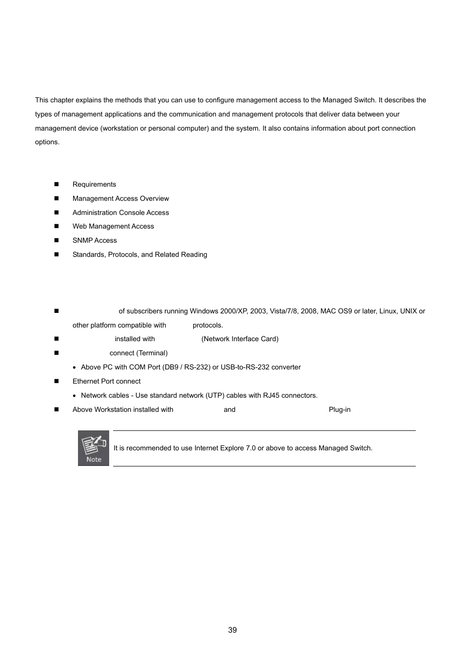Switch management, 1 requirements | PLANET WGSW-20160HP User Manual | Page 39 / 555