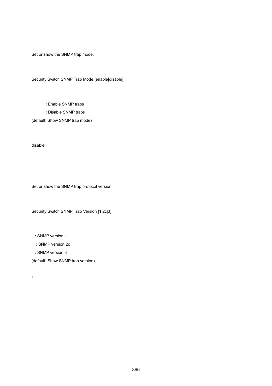 Security switch snmp trap mode, Security switch snmp trap version | PLANET WGSW-20160HP User Manual | Page 396 / 555