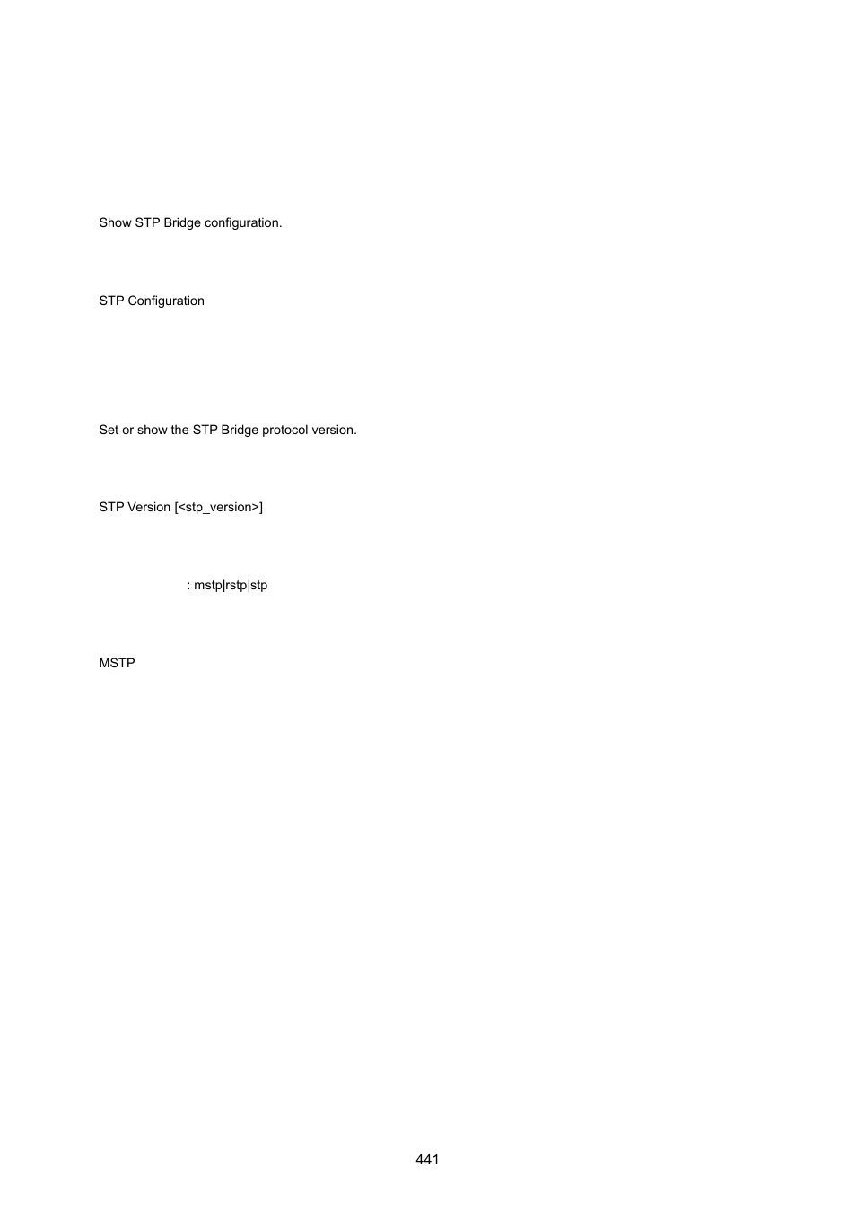 8 spanning tree protocol command, Stp configuration, Stp version | PLANET WGSW-20160HP User Manual | Page 441 / 555