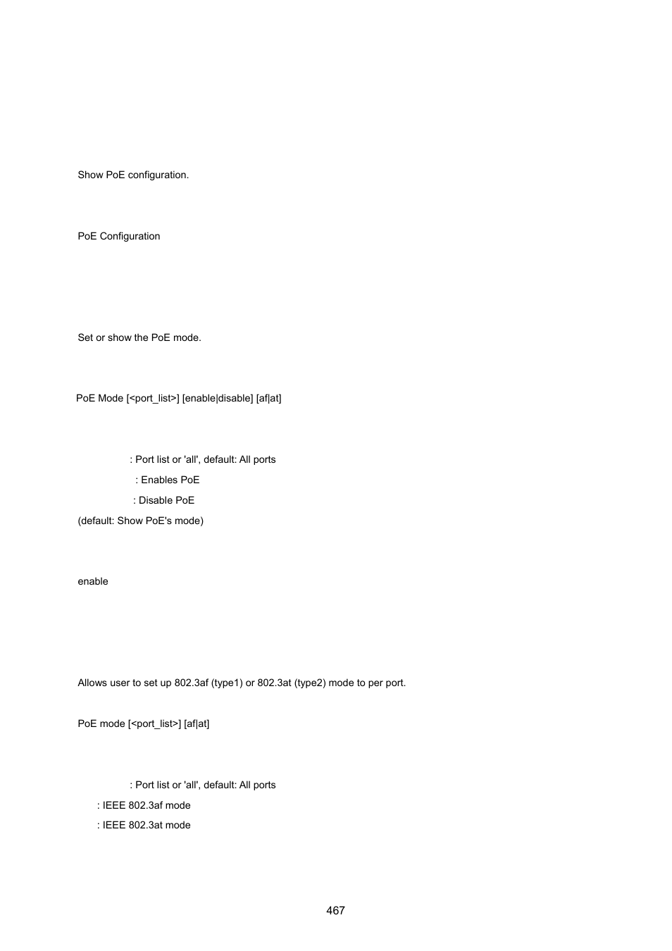 13 poe command, Poe configuration, Poe mode | Af/at mode | PLANET WGSW-20160HP User Manual | Page 467 / 555