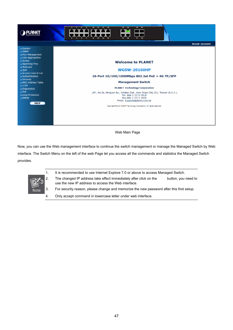 PLANET WGSW-20160HP User Manual | Page 47 / 555