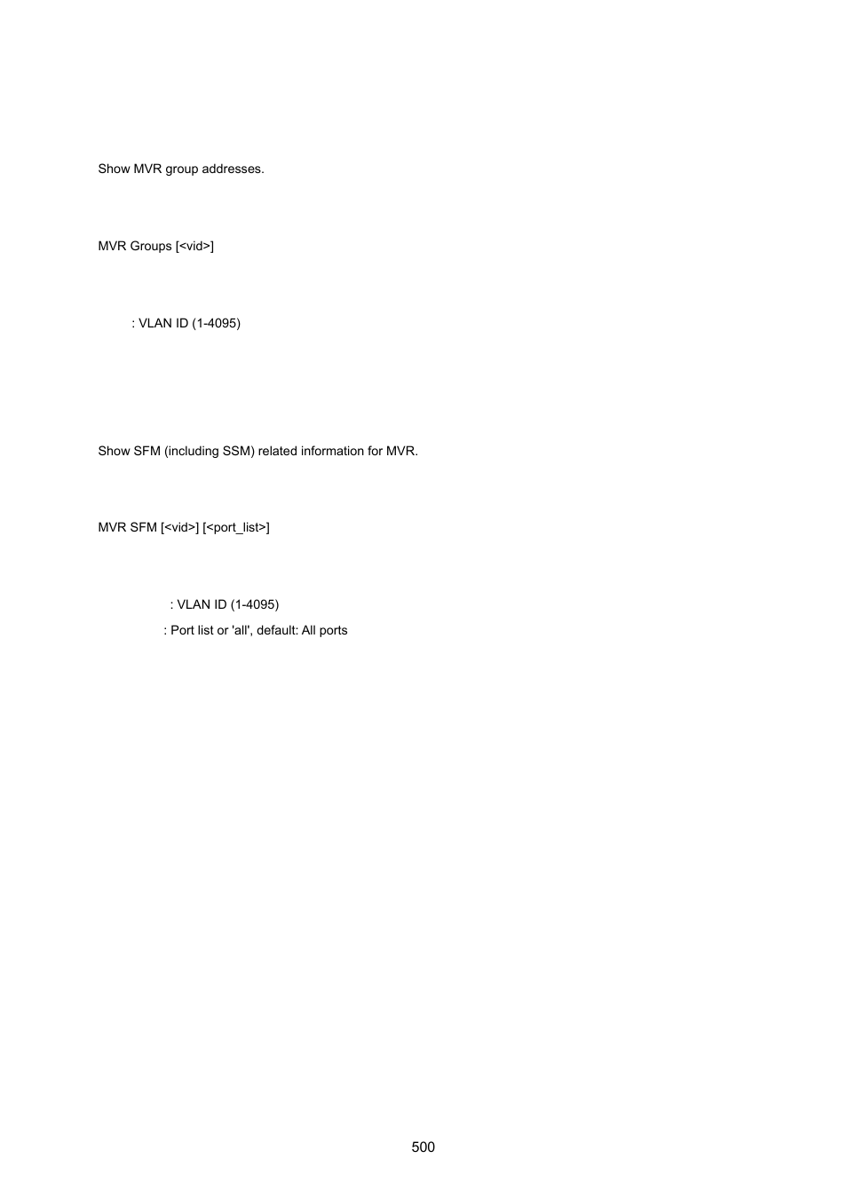 Mvr groups, Mvr sfm | PLANET WGSW-20160HP User Manual | Page 500 / 555