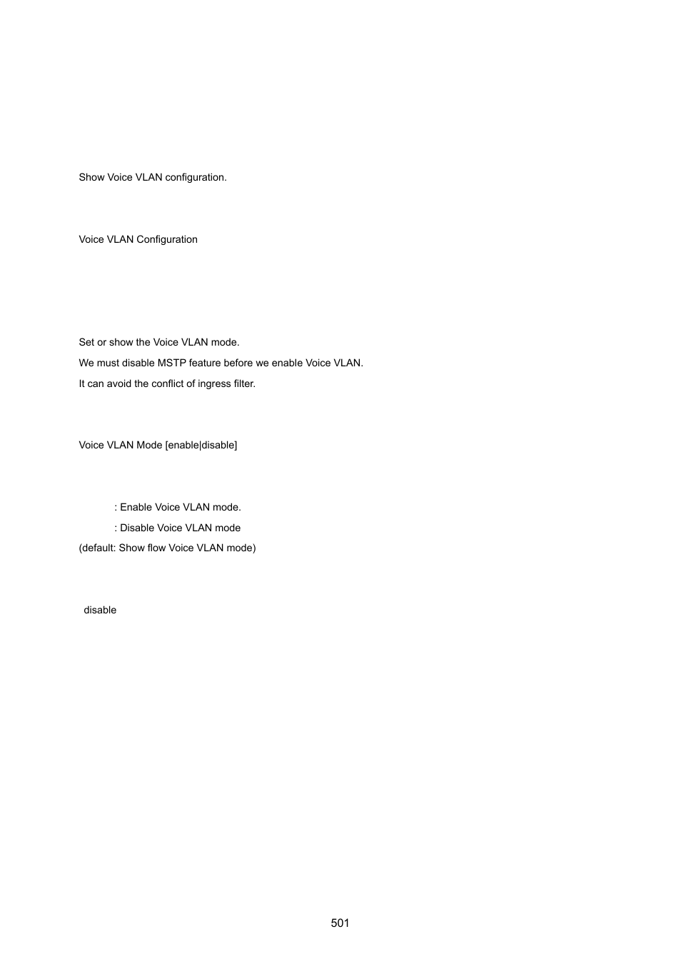 20 voice vlan command, Voice vlan configuration, Voice vlan mode | PLANET WGSW-20160HP User Manual | Page 501 / 555