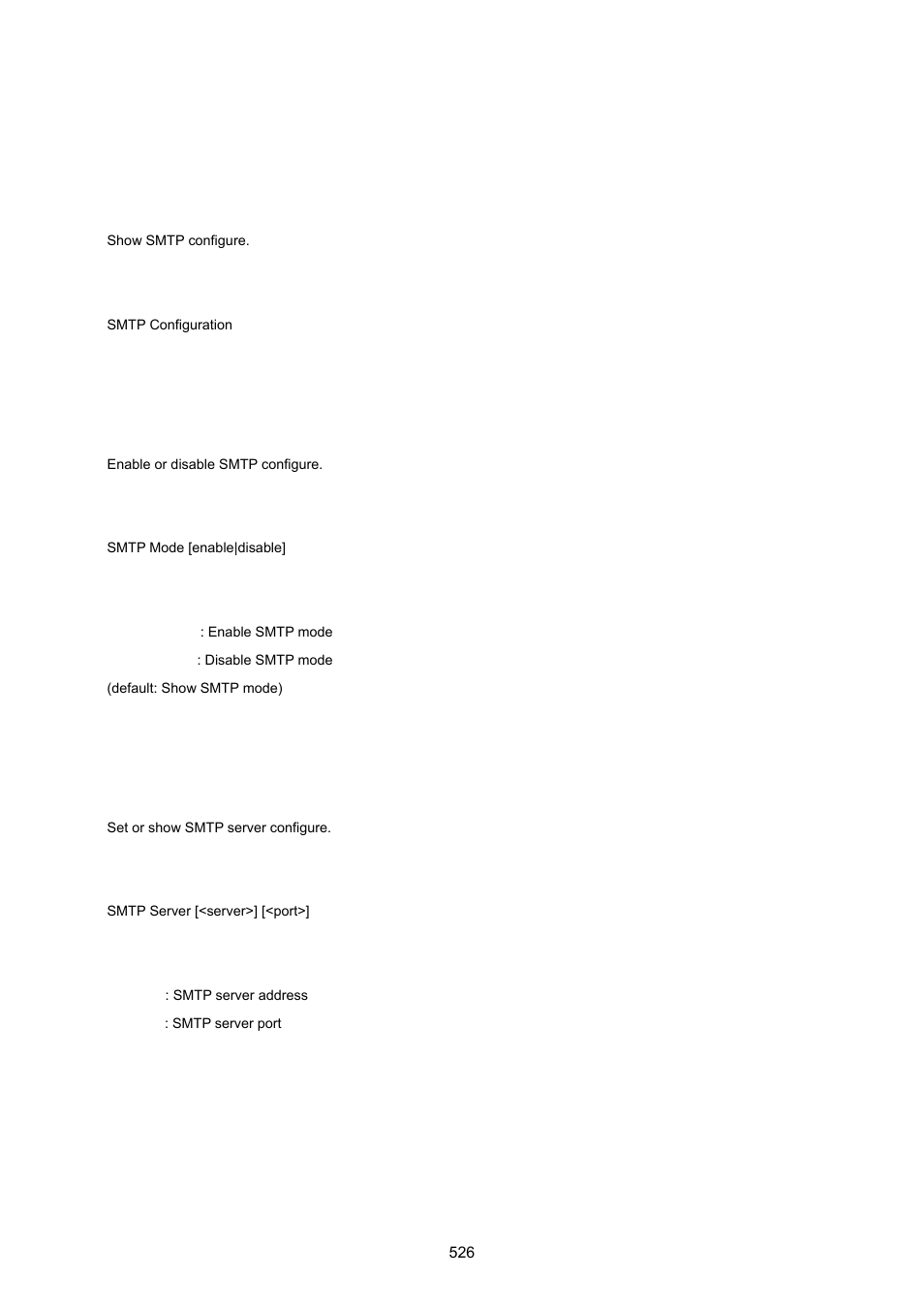 24 smtp command, Smtp configuration, Smtp mode | Smtp server | PLANET WGSW-20160HP User Manual | Page 526 / 555