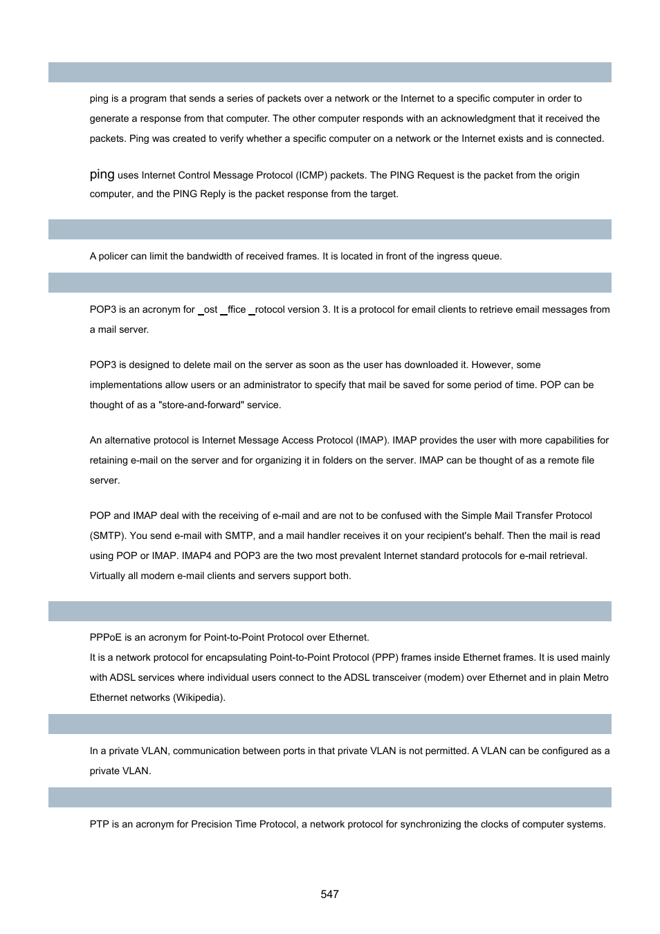 Ping | PLANET WGSW-20160HP User Manual | Page 547 / 555