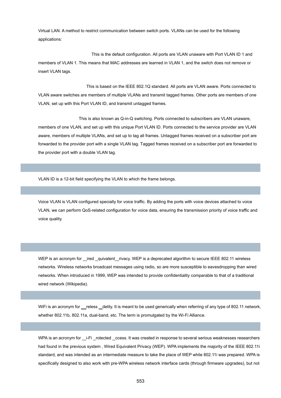 PLANET WGSW-20160HP User Manual | Page 553 / 555