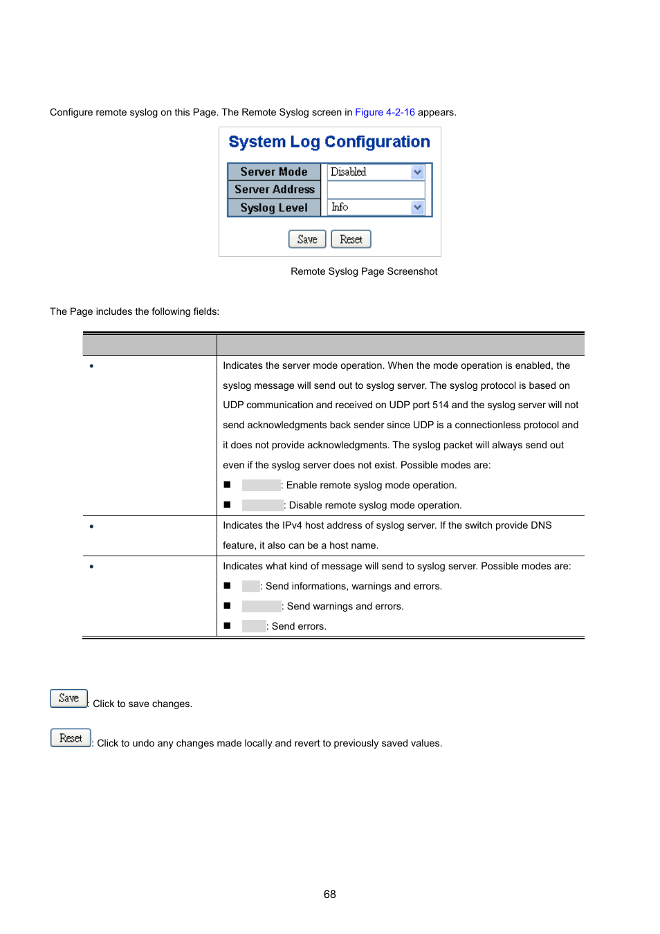 13 remote syslog | PLANET WGSW-20160HP User Manual | Page 68 / 555
