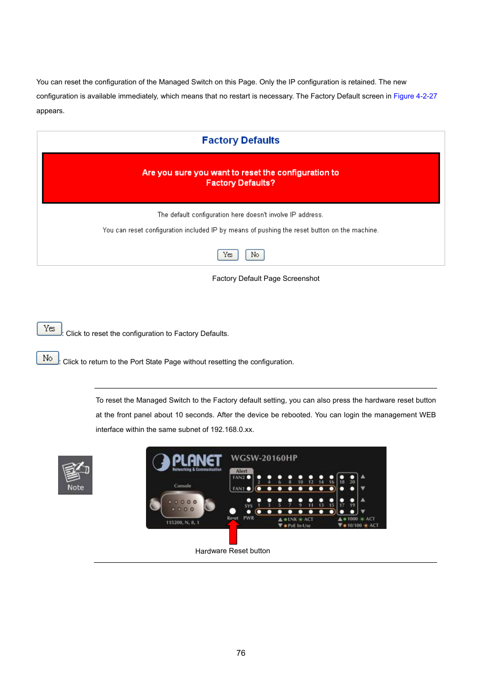 20 factory default | PLANET WGSW-20160HP User Manual | Page 76 / 555