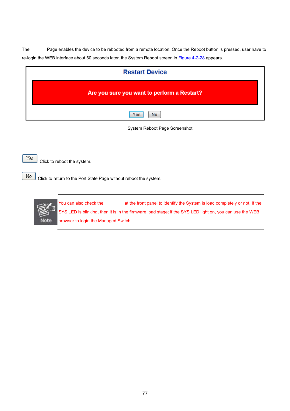 21 system reboot | PLANET WGSW-20160HP User Manual | Page 77 / 555