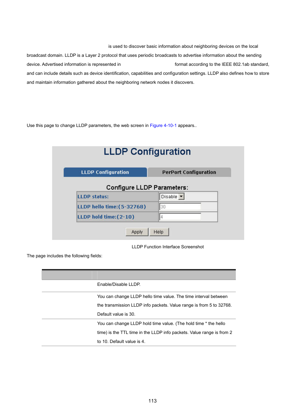 10 lldp, 1 port configuration | PLANET WGSW-2620HP User Manual | Page 113 / 211