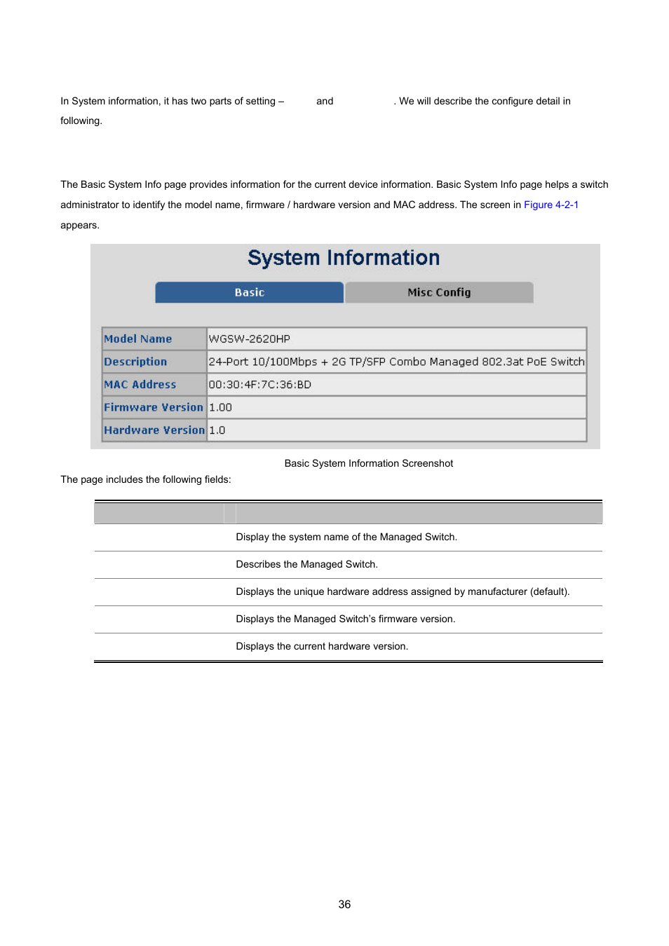 1 system information, 1 basic | PLANET WGSW-2620HP User Manual | Page 36 / 211