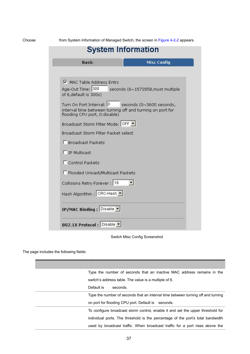 2 misc config | PLANET WGSW-2620HP User Manual | Page 37 / 211