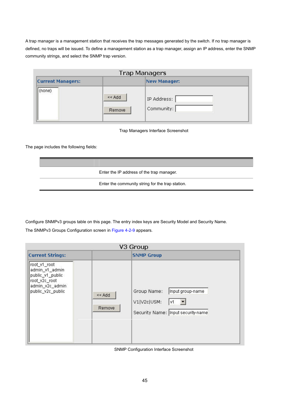 4 trap managers, 5 snmpv3 groups | PLANET WGSW-2620HP User Manual | Page 45 / 211