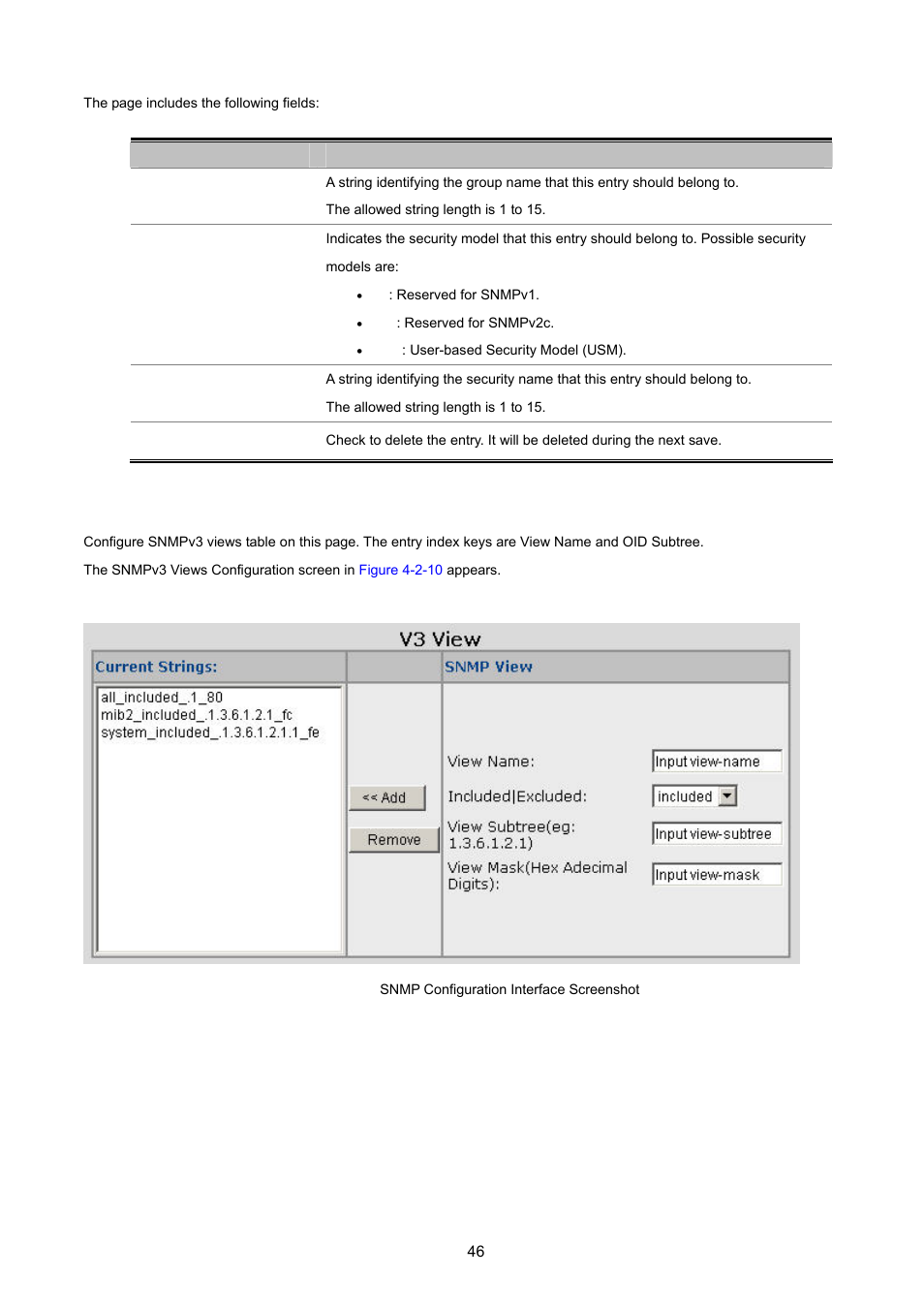 6 snmpv3 view | PLANET WGSW-2620HP User Manual | Page 46 / 211