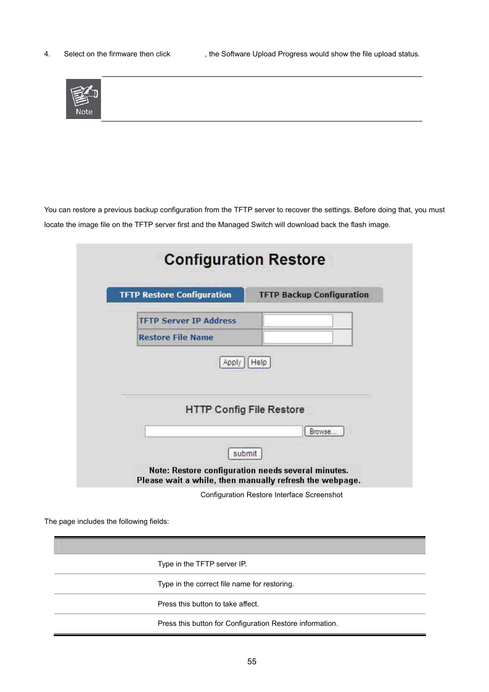 9 configuration backup, 1 tftp restore configuration | PLANET WGSW-2620HP User Manual | Page 55 / 211