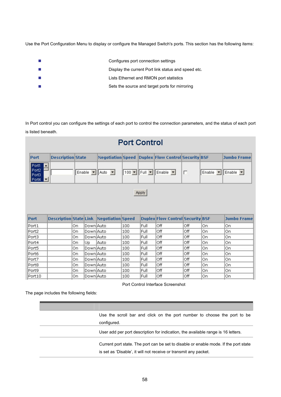 3 port configuration, 1 port control | PLANET WGSW-2620HP User Manual | Page 58 / 211