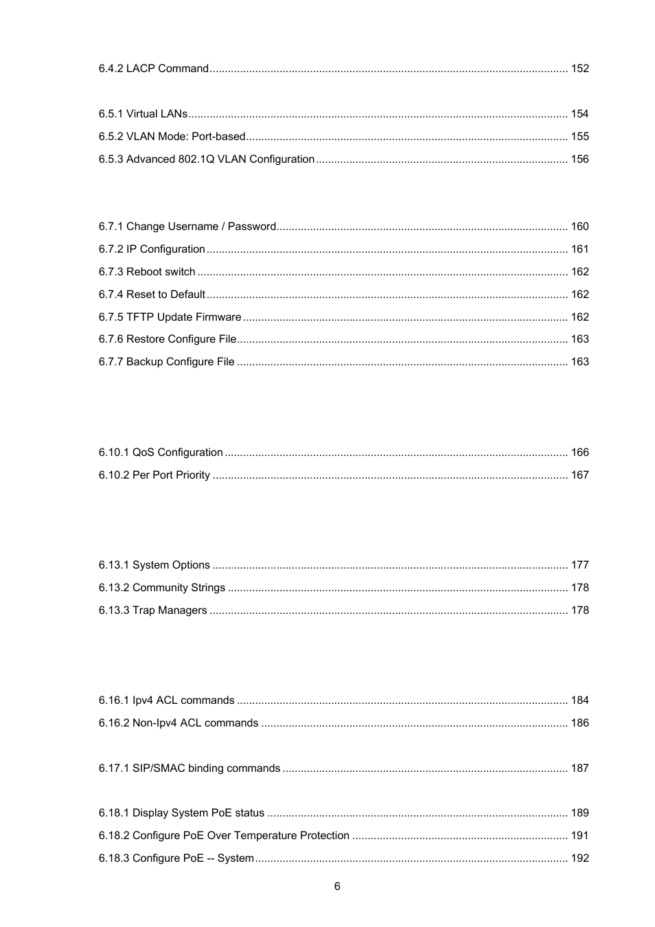 PLANET WGSW-2620HP User Manual | Page 6 / 211