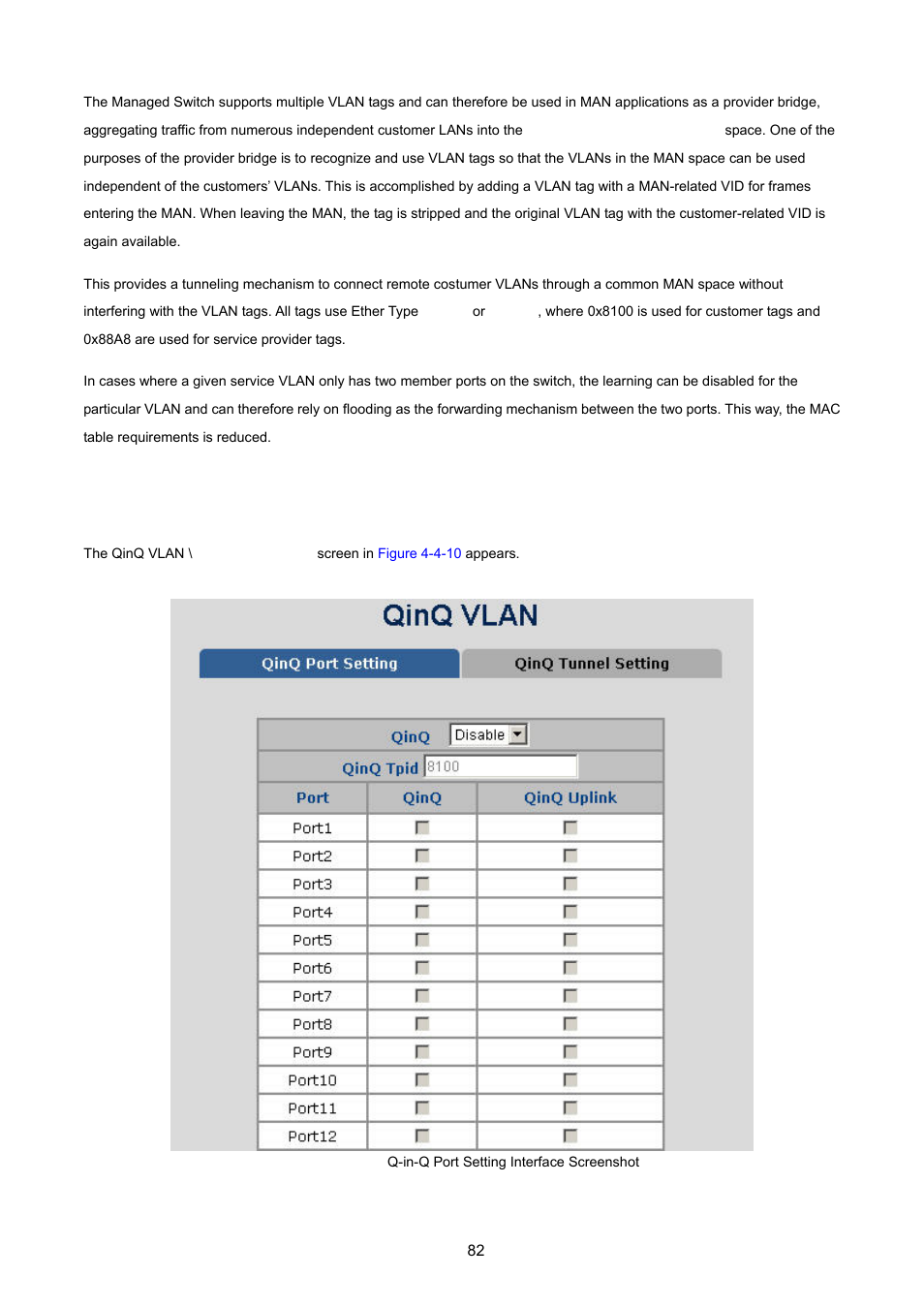 1 q-in-q port setting | PLANET WGSW-2620HP User Manual | Page 82 / 211