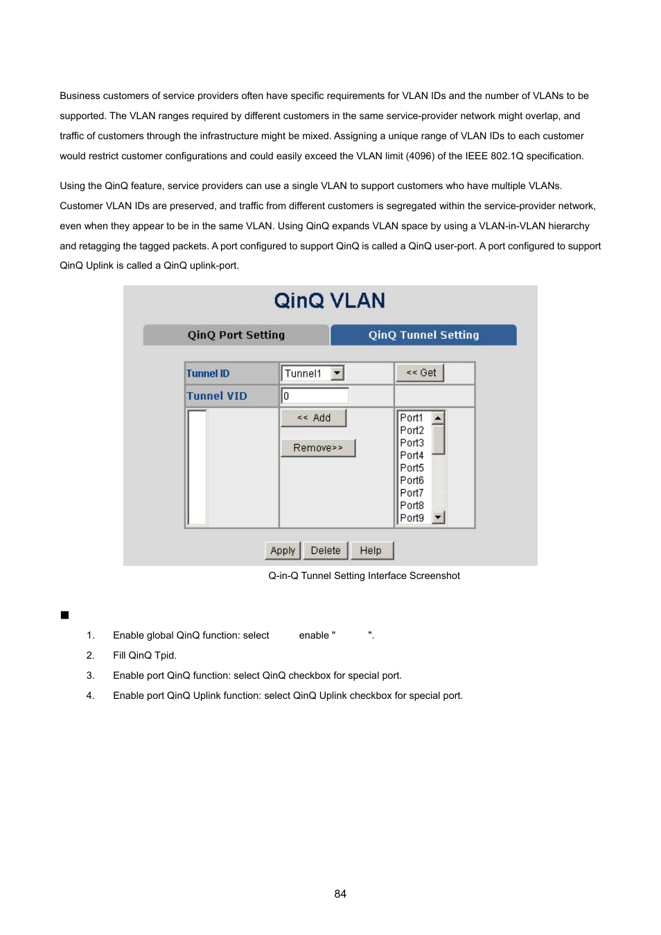 2 q-in-q tunnel setting | PLANET WGSW-2620HP User Manual | Page 84 / 211