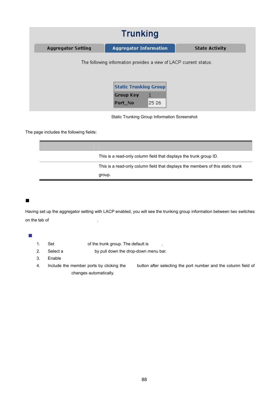 Lacp enabled | PLANET WGSW-2620HP User Manual | Page 88 / 211