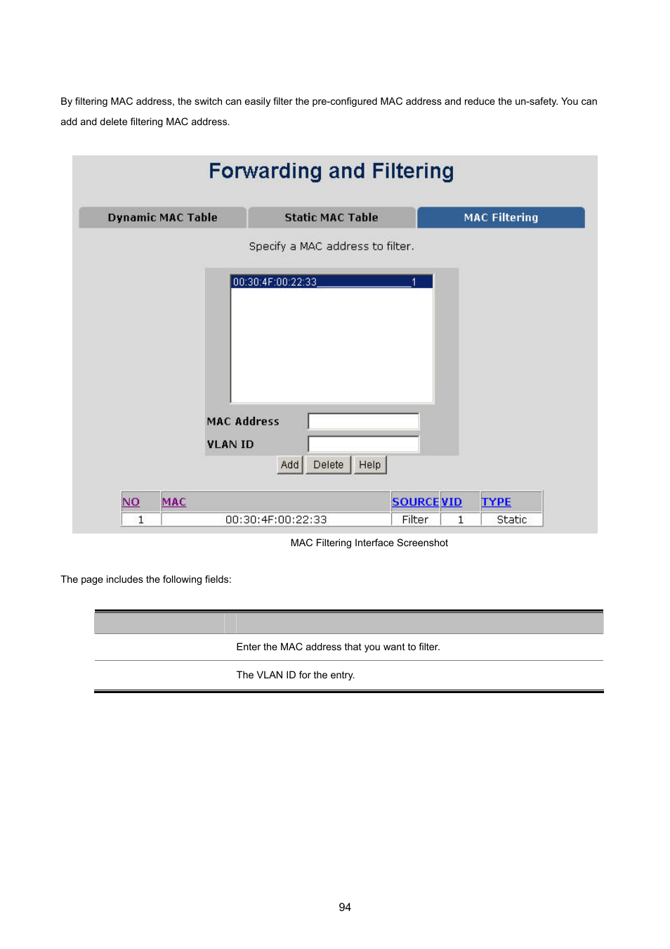 3 mac filtering | PLANET WGSW-2620HP User Manual | Page 94 / 211