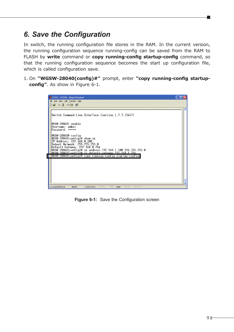 Save the configuration | PLANET WGSW-28040 User Manual | Page 9 / 16