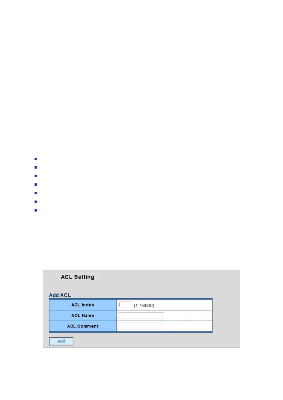 12 acl, 1 acl setting | PLANET WGSW-28040P User Manual | Page 190 / 324
